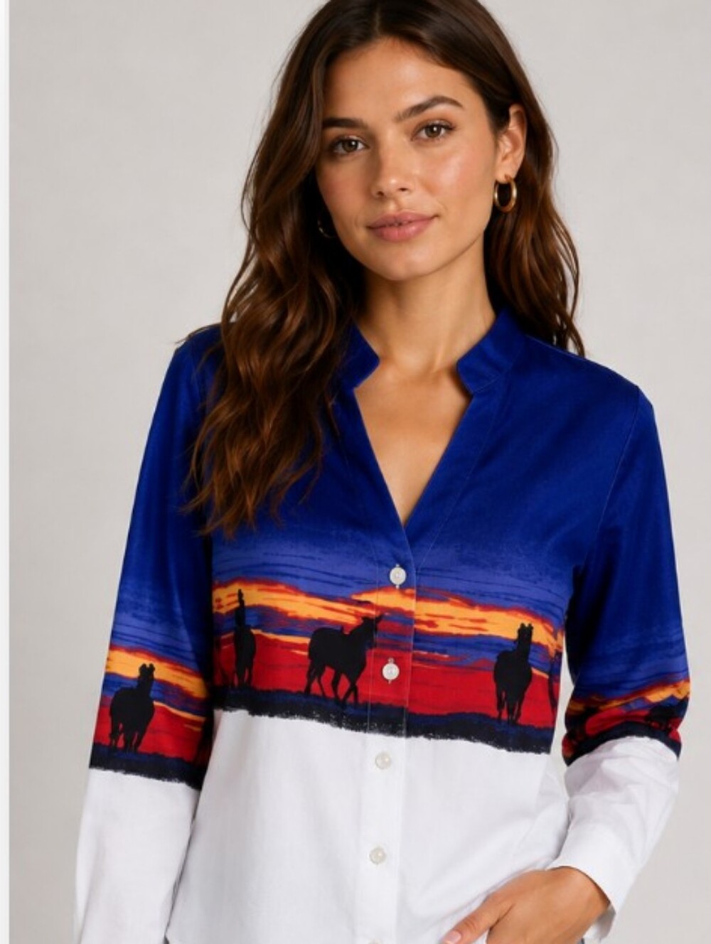 Wrangler Vintage Cowgirl Western Long Sleeve Shirt. Large.